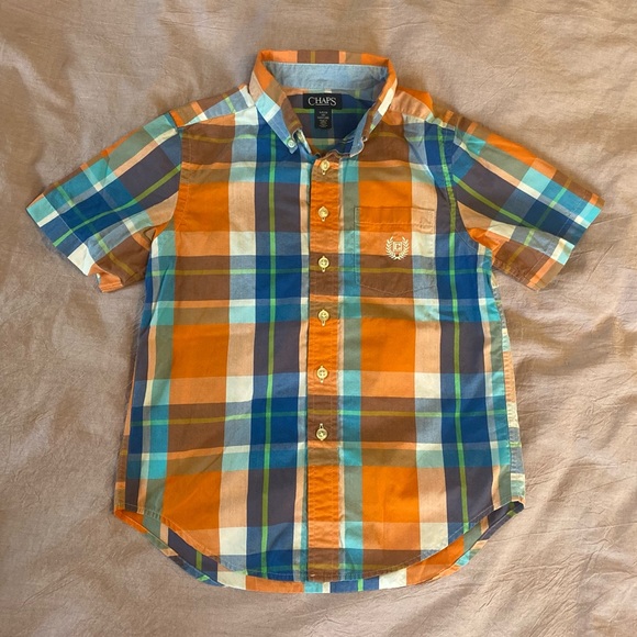 Boys’ Chaps Short Sleeved Button Down - Picture 2 of 5